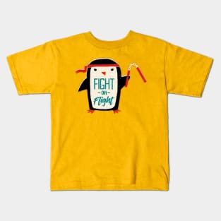 Penguin Fight Or Flight Kids T-Shirt